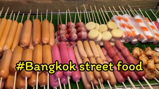 Bangkok street food Spicy Grilled Sausage 10 baht