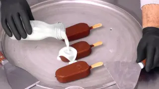 No cheating! Three Magnum ice lollies are made into ice cream 