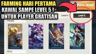 KAWAL PLAYER GRATISAN SAMPE DAPET BOX LVL 5 ! FARMING HARI PERTAMA EVENT M3 PARTY WEEK