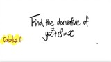 Find the derivative of yx^2+e^y=x