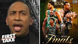 FIRST TAKE | "Dubs get swept! Boston win Game 2" Stephen A. "goes CRAZY" Warriors vs Celtics