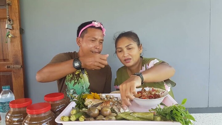 นึ่งปลาตำแจ่วแซ่บๆจ้า