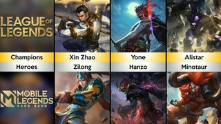 Perbandingan Champions League of Legends dan Hero Mobile Legends