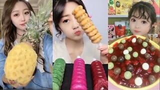 ASMR Thánh Ăn Đá Ăn Đá Lạnh Màu Sắc Hình Dạng Bất Thường Thú Vị - ASMR Ice Crunchy Eating sound#137