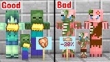 Monster School : Bad vs Good Zombie Family - Minecraft Animation