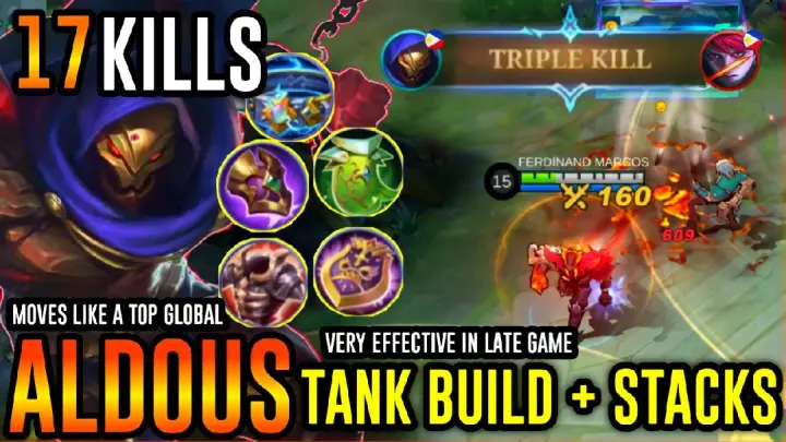 Aldous Tank Build is Very Scary | Best Emblem and Build Top Global | Mobile Legends
