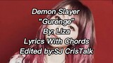 Gurenge by Liza (Demon Slayer)Lyrics with Chords by SJ CrisTalk