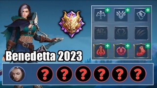 BENEDETTA BEST BUILD 2023 | TOP 1 GLOBAL BENEDETTA BUILD | BENEDETTA - MOBILE LEGENDS | MLBB