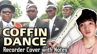 COFFIN DANCE - Recorder Flute Cover with Easy Letter Notes and Lyrics