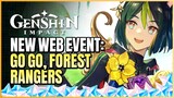 How To Play Go, Go, Forest Rangers! New Tighnari Web Event | Primogems & Wallpaper | Genshin Impact