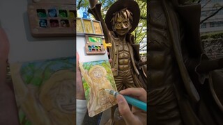 Painting Luffy in Japan #onepiece