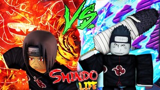 THE *AKATSUKI* FIGHT ITACHI UCHIHA VS KISAME HOSHIGAKI IN SHINDO LIFE | Shindo Life Codes