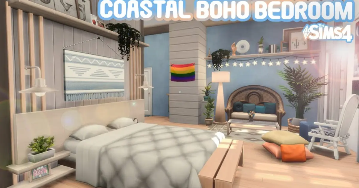 Person med ansvar for sportsspil tyran smør Coastal Boho Bedroom 🌊 | Stop Motion Build | No CC | Sims 4 #1SIM1ROOM -  Bilibili