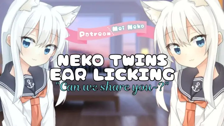 Neko Twins Ear Licking Session 😽👅🤍
