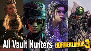 Borderlands 3 - All Vault Hunters Trailers [HD 1080P]