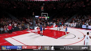 NBA 2K22 Ultra Modded Preseason | Warriors vs Trail Blazers | Full Game Highlights