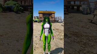 Angry HULK & SHE HULK ATTACK ON ULTRON #shorts #gta5