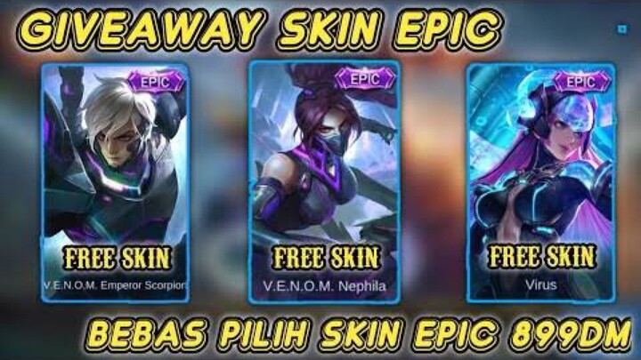 Give away !!! Bagi bagi Skin epic buat yang paket lengkap