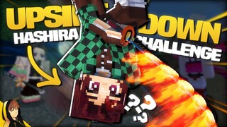 Becoming a HASHIRA while stuck UPSIDE DOWN in MINECRAFT!?! [Demon Slayer - Challenge]