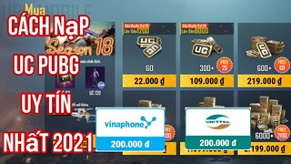 Hướng Dẫn Cách Nạp UC Pubg Mobile Bằng Card Viettel,Vina Mới Nhất 2021