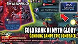 Solo Rank Di Myth Glory Gendong Sampe Epic Comeback ! Stenly Hayabusa Gameplay