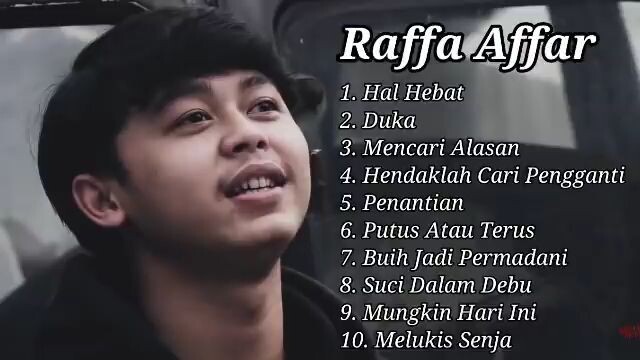 raffa affar album cover terbaiknya dengan suara khasnya yang enak di dengar