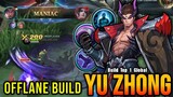 Almost got SAVAGE!! Monster Offlane Yu Zhong Build - Build Top 1 Global Yu Zhong ~ MLBB