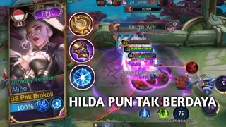 BIKIN HILDA TANK TAK BERDAYA - GAMEPLAY ALICE MIDLANE TERBARU - BUILD ITEM ALICE TOP GLOBAL