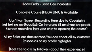 Leevi Erola  course - Lead Gen Incubator download