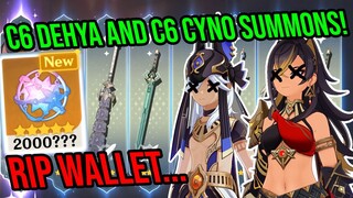 How Many Fates to C6 TWO Characters?! C6 Dehya AND C6 Cyno Summons! Genshin Impact 3.5