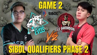 GAME 2 NEXPLAY EVOS VS EL GANADOR ESPORTS | SIBOL QUALIFIERS PHASE 2 MLBB