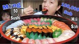🇯🇵Ăn Sấp Mặt 1 Mâm Sushi Hải Sản Khổng Lồ Mừng 100K Sub - Cuộc Sống Ở Nhật#182