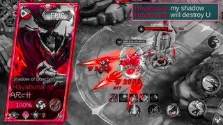 I MET TOP GLOBAL HAYABUSA IN RANK GAME • TRASH TALKER • MLBB