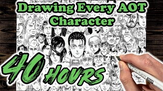 Drawing EVERY Attack on Titan Character - 進撃の巨人