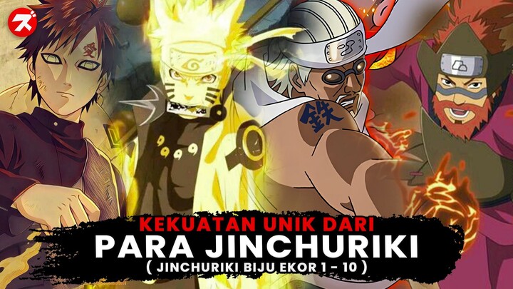 DAFTAR KEKUATAN UNIK TIAP JINCHURIKI DARI MASING - MASING BIJUYA DI ANIME NARUTO