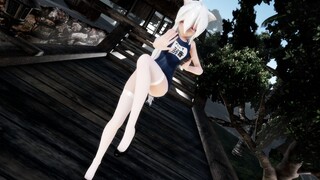 【MMD】死库水过膝白袜猫耳弱音