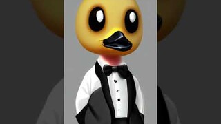 A cute duck in a Tuxedo - #shorts