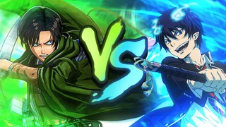 MUGEN Tournament Of Fiction | Levi(AOT) Vs Rin Okumura(Blue Exorcist)