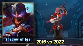 2016 vs 2018 vs 2022 Hayabusa!! Mobile Legends Comparison