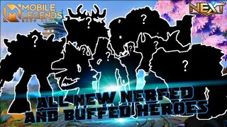 All New Upcoming Nerf & Buff Heroes In Mobile Legends | This October 2020
