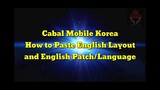 CBM Korea December 23, 2020 English Layout and Patch with Tutorial How to Paste Layout and Language.