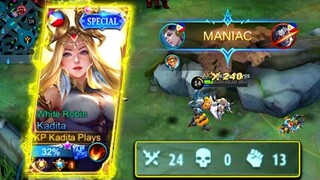 KADITA SOLO GAMEPLAY IN RANK! | (MANIAC🔥) | MLBB