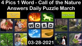 4 Pics 1 Word - Call of the Nature - 28 March 2021 - Answer Daily Puzzle + Daily Bonus Puzzle