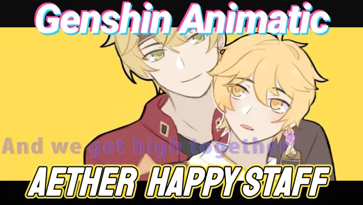 [Genshin,  Animatic] Aether,  Happy staff