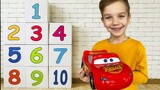 Mark Learns to Count From 1 to 10 with McQueen and Cars