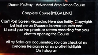 Darren McStay  course  - Advanced Articulation Course download