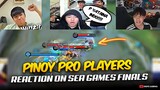 PINOY PRO PLAYERS and STREAMERS REACTION on SEA GAMES FINALS 😂