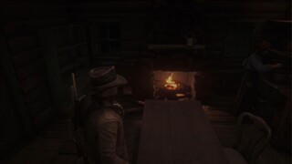 Red Dead Redemption 2 - Arthur and Charlotte share Rabbit