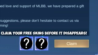 CLAIM YOUR FREE TWO SKINS NOW BEFORE IT DISAPPEARS IN MOBILE LEGENDS