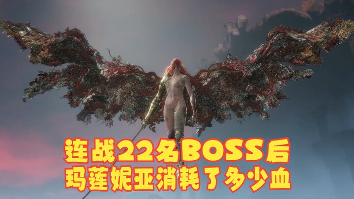 法环BVB:玛莲妮亚需要消耗多少血量才能连战22名BOSS？